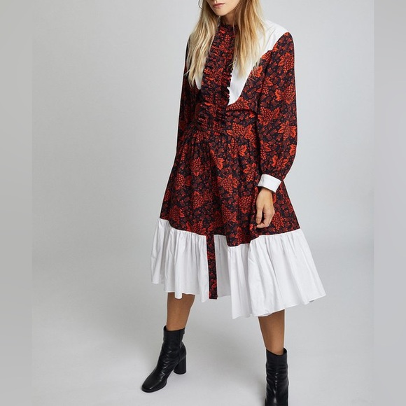 Batsheva Dresses Batsheva Rare Western Dress In Red Grape Poshmark